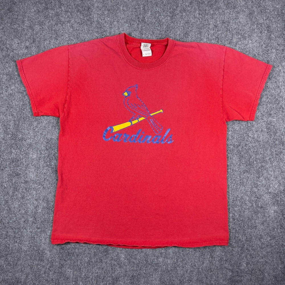 Y2K St Louis Cardinals Faded T-Shirt Mens XL Red Holley 1 Graphic Tee